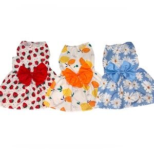 3 Pack Spring Dog Dresses